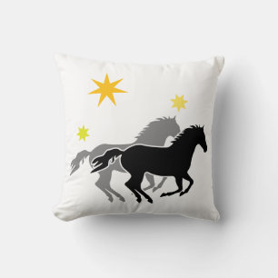 Coussin Chevaux et étoiles