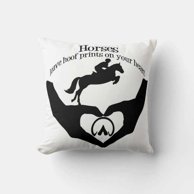 Coussin Chevaux Laisser des empreintes de Hoof sur votre c (Recto)