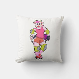 Coussin Chèvre comme Patinage en ligne avec Patins en lign