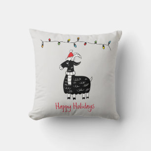 Coussin Chèvre de Noël lunatique