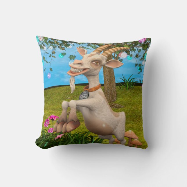 Coussin Chèvre Joyeuse (Recto)