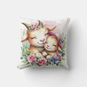 Coussin Chèvre Mère et Bébé