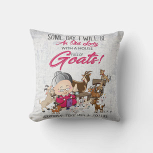 Coussin Chèvres amusantes - Maison de la Vielle Dame plein