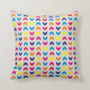 Coussin Chevron aztèque coloré