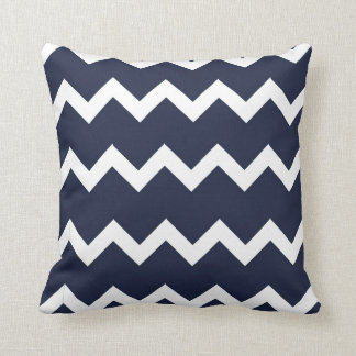 Coussin Chevron, bleu marine a conçu le carreau