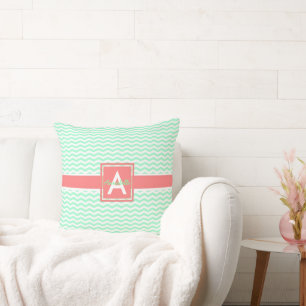 Coussin Chevron de corail en bon état