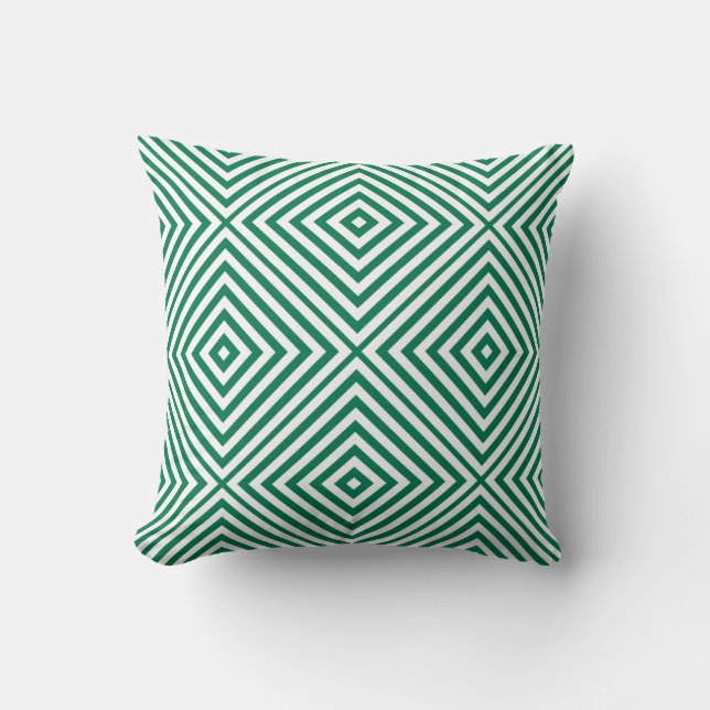 Coussin Chevron Diamant Émeraude (Recto)