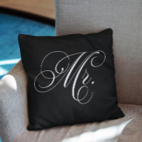 Chevron noir et blanc rayures "Mr."