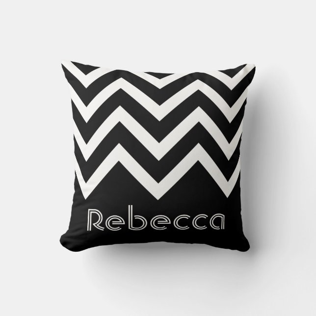 Coussin Chevrons tendance moderne Personnalisé (Recto)