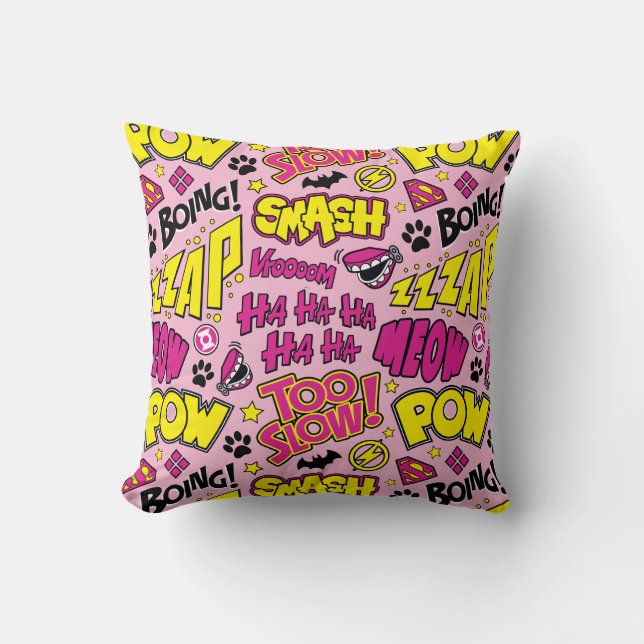 Coussin Chibi Comic Phases et Logos Motif (Recto)