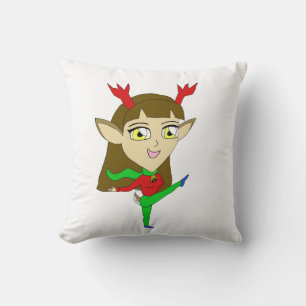 Coussin chibi danser la fille de rennes