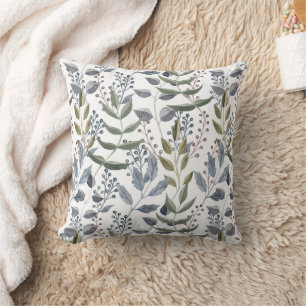 Coussin Chic Aquarelle Botanique Feuille Foliage