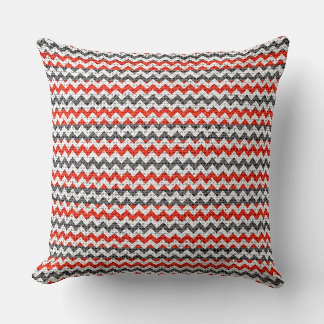 Coussin Chic Chevron Burlap Rustique #26 (Recto)