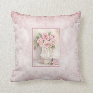 Coussin Chic Chic Roses roses roses Vintages dans Vase