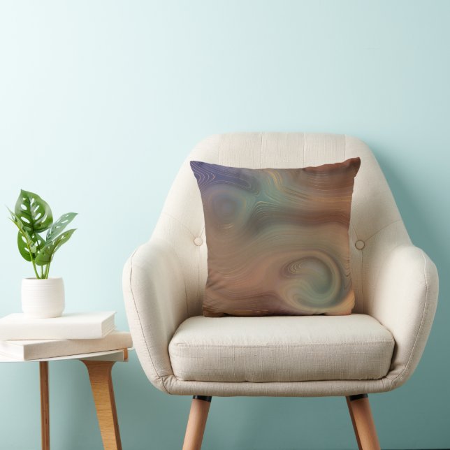 Coussin Chic Earthy | Agate en pierre de cuivre naturel (Chaise)