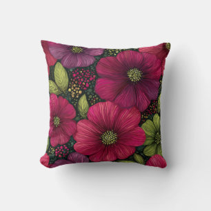 Coussin Chic Floral Romantique Botanique Vintage Élégant