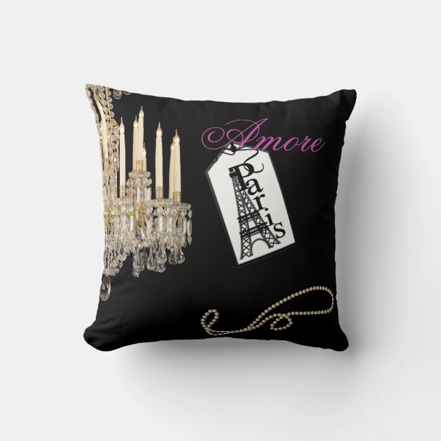 Coussin CHIC français de THÈME de PARIS (Recto)