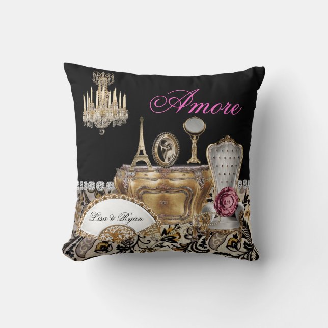 Coussin CHIC français de THÈME de PARIS (Recto)