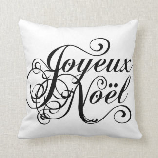 Coussin chic français Joyeux Noel de Noël