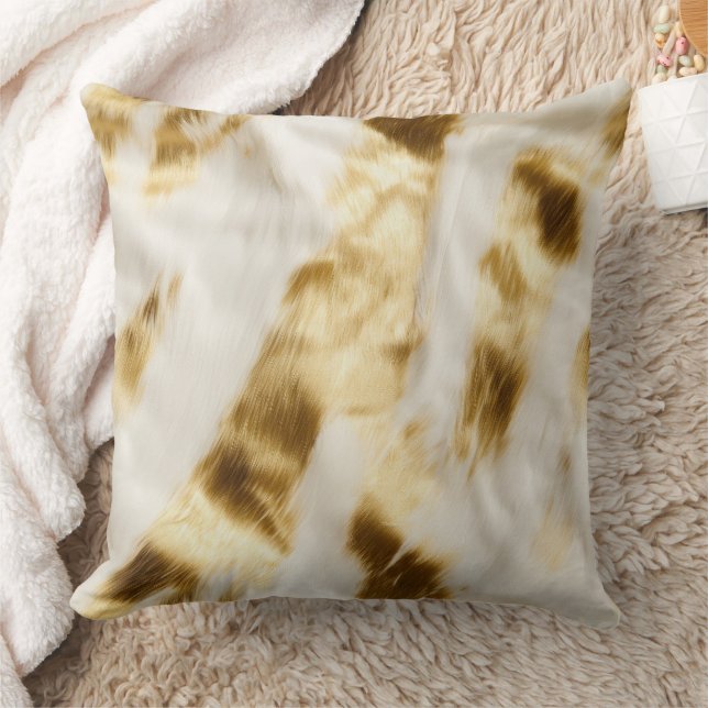 Coussin Chic Gold White Cowhide (Couverture)