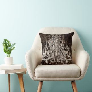 Coussin Chic Grain en bois Français Pays Chandelier en cri