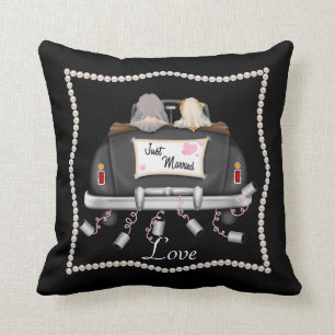 Coussin chic LESBIEN d'amour de CADEAU de MARIAGE