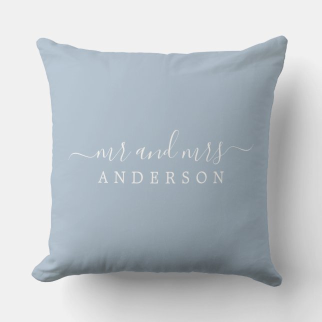 Coussin Chic Newlysée M. Mme Blue Monogram (Recto)