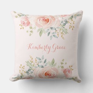 Coussin Chic rougissent la crèche rose de bébé de Boho
