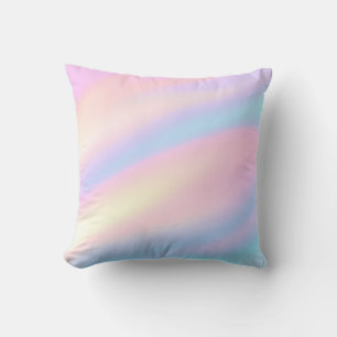 Coussin Chic Unique pastel Rose Bleu abstrait vagues