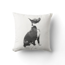 Chien à tête blanche et noir tendance