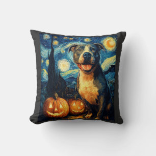 Coussin Chien American Staffordshire Terrier Halloween mig