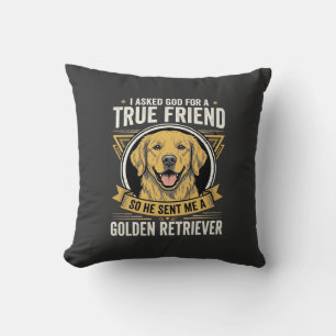 Coussin Chien Ami Véritable Golden Retriever