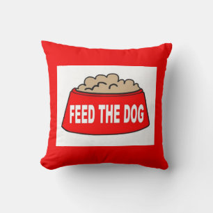 Coussin Chien Bowl Rouge nourrir Le Chien