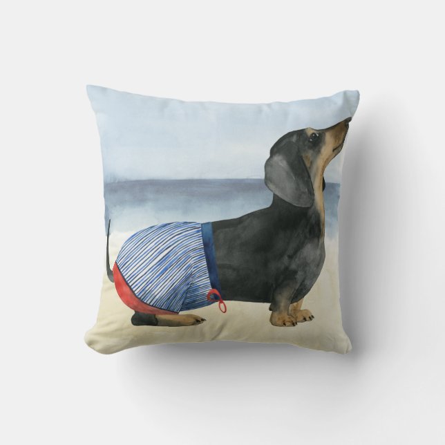 Coussin Chien chaud | Chiot Dans Les Troncs De Baignade (Recto)