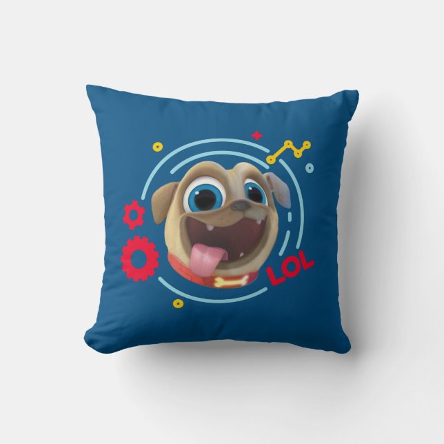 Coussin Chien Chien Pal | Rolly - LOL (Recto)