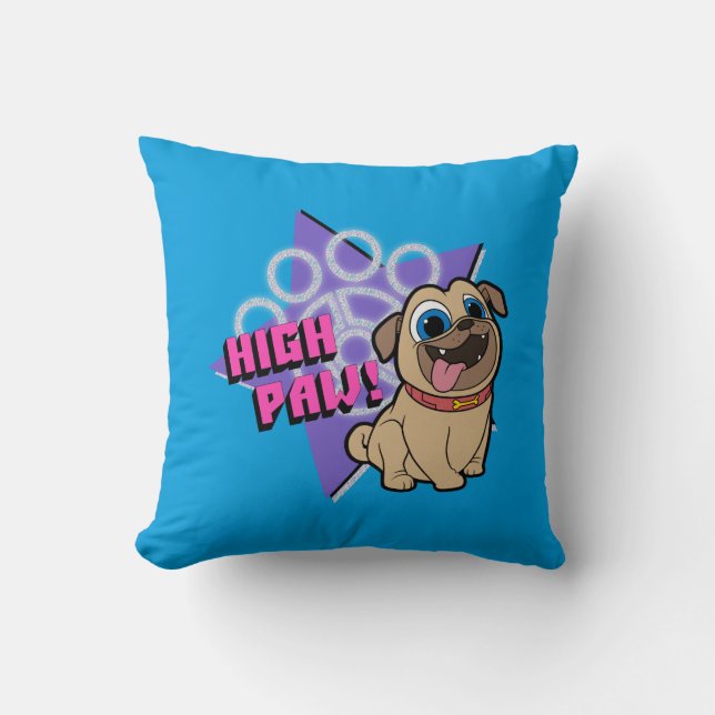 Coussin Chien Chien Pal | Rolly - Paw haute (Recto)