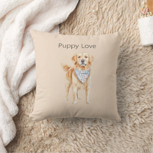 Coussin Chien Crème Amour de Chiot