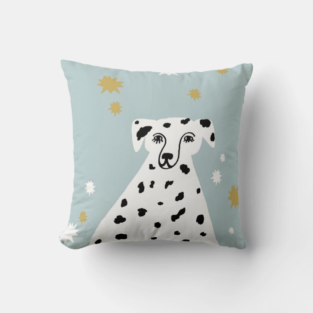 Coussin Chien dalmate - Illustration Abstraite Enfants (Recto)
