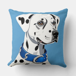 Coussin Chien Dalmatien Minimaliste Élégant Amateur de Chi
