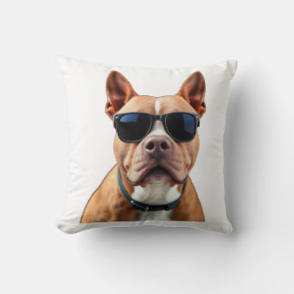 Coussin Chien dans les lunettes de soleil Jeter l'oreiller
