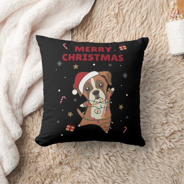 Coussin Chien de bosse Noël Neige hiver Animaux Chiens Jet (Couverture)