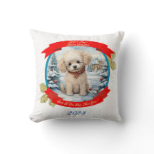 Chien de caniche de Noël
