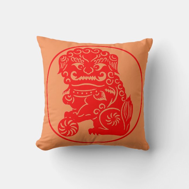 Coussin "Chien de Fu Foo de Chinois " (Recto)