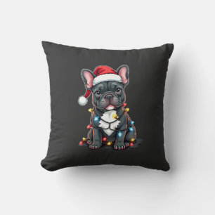 Coussin Chien de Noël Bouledogue Français Noël Frenchie 3