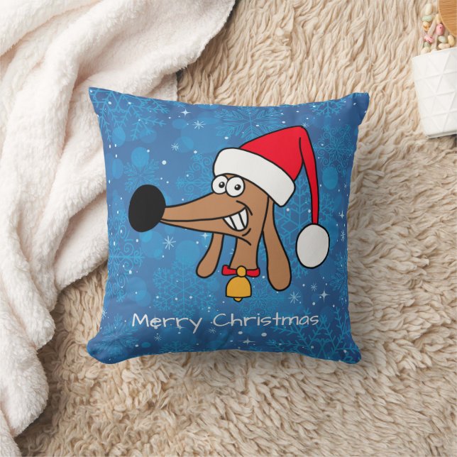 Coussin Chien de Noël Festif (Couverture)