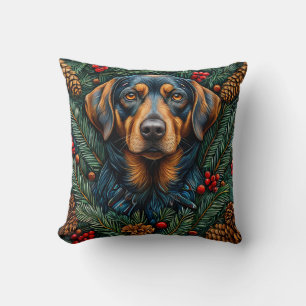 Coussin Chien de Noël mignon
