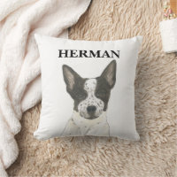 Chien de poche Heeler noir et blanc personnalisé