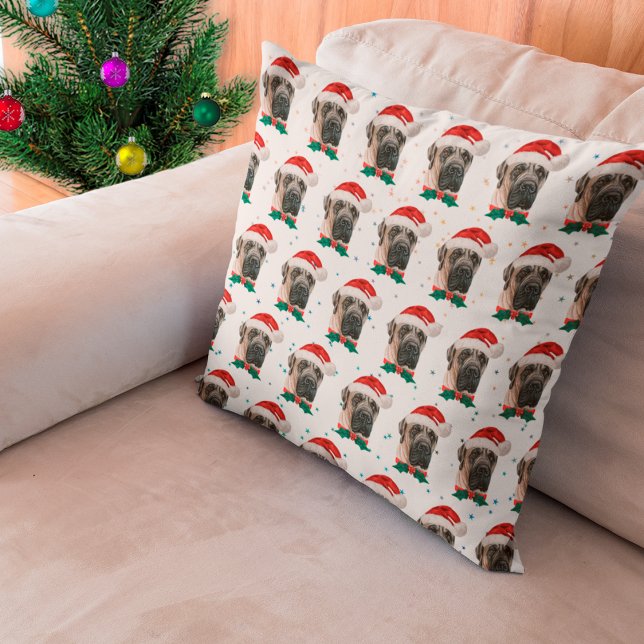 Coussin Chien de race Mastiff anglais Noël (Créateur téléchargé)