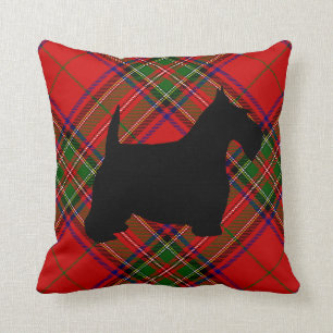 Coussin Chien de Scottie sur le plaid
