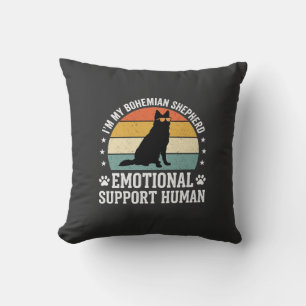 Coussin Chien de soutien émotionnel humain berger bohémien